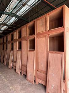 Armario de Madera Maciza de Estilo Chino Clásico JJH, Madera de Palisandro Rojo Birmano, Madera de Sándalo Rojo, Armario Pequeño de Alta Gama para Dormitorio - Product Image 4