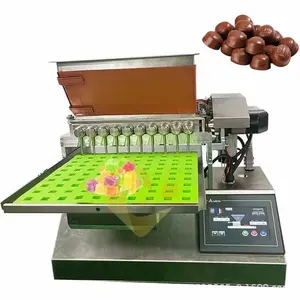 Automatic Gummy Filling Depositor Maker Ball Bear Soft Sugar Mint Jelly Lollipop Small Hard Gummy Bear Candy Making Machine