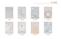 Tapis d'enfant nordique haut de gamme LandScopeTech, motif lune et étoiles, tissé Wilton, tapis de chambre d'enfant, écologique, hypoallergénique, résistant aux taches, 3D