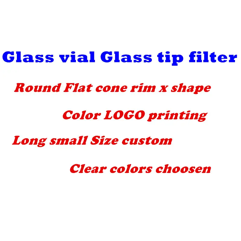 Premium Kwaliteit 10X30 Mm Helder Glas Filter Tips Glas Hold Aangepaste Grootte
