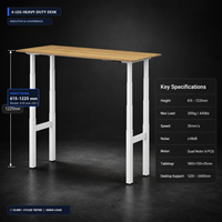 Cadre de bureau électrique ergonomique à 4 pieds, réglable en hauteur, 200 kg, double moteur, pour table de réunion et bureau ouvert
