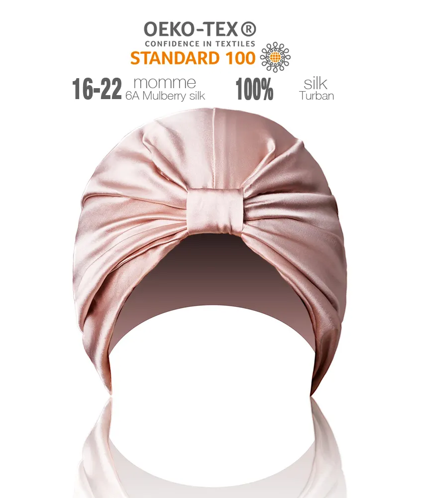 Topi sutra Satin warna-warni untuk tidur dengan karet elastis beanie sutra murni Bonnet berjajar sutra