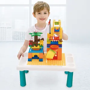 Mainan Pintar Edukatif DIY Mainan Bongkar Pasang Bayi Mainan Balok Bangunan Meja Belajar Anak-anak Permainan