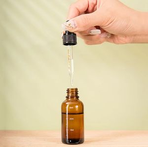 Flacons compte-gouttes de 100 ml avec échelle, réactif, flacon compte-gouttes pour les <span class=keywords><strong>yeux</strong></span>, verre ambré, aromathérapie, pipette liquide, flacon rechargeable, voyage - Product Image 2