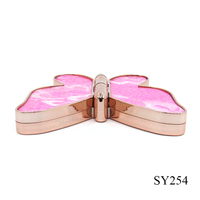 Étui d'emballage pour fard à paupières de marque privée, étui à clapet en forme de papillon, étui d'ombre à paupières en plastique 6 couleurs avec miroir