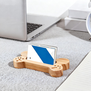 ที่ใส่นามบัตรไม้เนื้อแข็งรูปกระดูกดีไซน์การ์ตูนออแกไนเซอร์โต๊ะทำงาน - Product Image 2