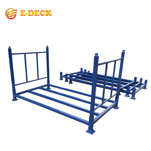 מערכת מדפים מתכתית מתקפלת מתכווננת, עשויה פלדה חזקה ועמידה, ניתנת לערום, לאחסון כבד. - Product Image 2