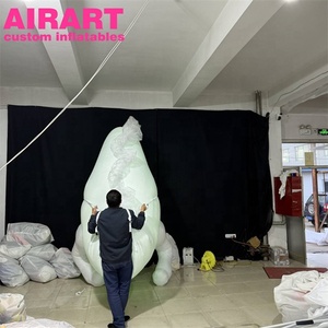 Mascotas Inflables de Caballo Blanco para Desfiles de Carnaval, Disfraces Inflables de Unicornio con Luces LED - Product Image 2