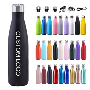 Factory Custom Logo Sport Drink Bottle 500ml 750ml Stainless Steel Water Bottles Vacuum Insulated Cola Bottle BPA Free