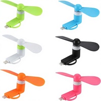 Mini ventilateur USB portable personnalisé avec logo, haute qualité, 2-en-1 pour téléphone portable, idéal pour les voyages et l'été