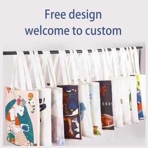 Customized Eco Friendly Heavy Duty Promotional Tote Bags Custom Printed Logo Plain Sublimation Blanks White Polyester <b>Canvas</b> - Product Image 3