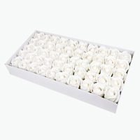 Vente en gros d'usine de roses artificielles en savon colorées, 33 couleurs, 50 pièces/boîte, bricolage, mariage, fête, Saint-Valentin, fête des mères