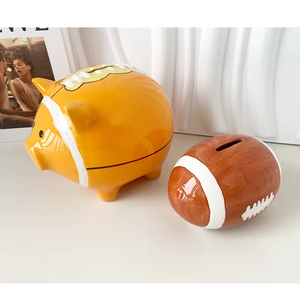 Bóng Rổ Gốm Con Heo Đất Hình Tiền Mặt Đồng Xu Tiền Tiết Kiệm Hộp Với Khác Nhau Bóng Hình Dạng Tiền Hộp Con Heo Đất Ngân Hàng Cho Trẻ Em Và Người Lớn - Product Image 2