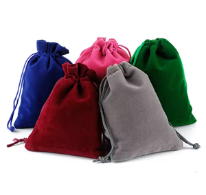 Custom Logo Small Luxury Suede Velvet <b>Drawstring</b> <b>Pouch</b> Jewelry Packaging Gift Bag for Earrings Necklace - Product Image 3