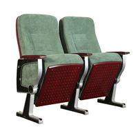 Chaises de conférence Auditorium YA-03 haute performance avec tablette d'écriture ABS pliable et accoudoirs en bois massif pour les écoles