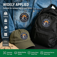 Écussons tissés personnalisés pour vêtements d'équipes sportives, service OEM, patchs à coudre en sergé avec logos brodés pour casquettes