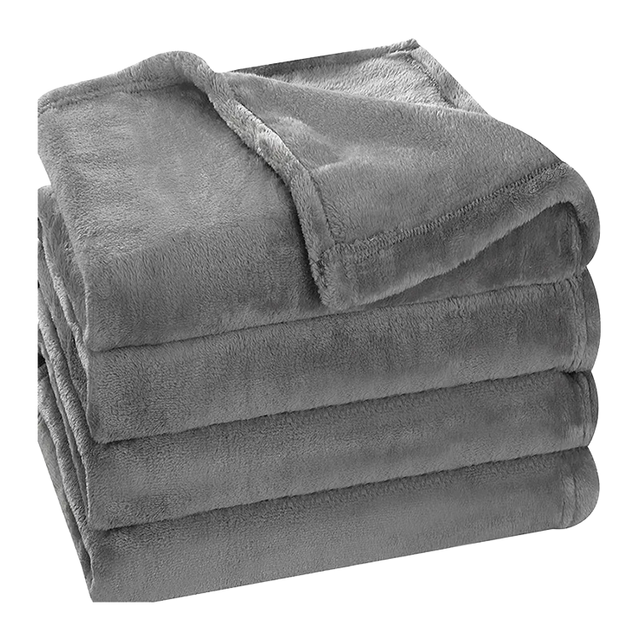 Wholesale Woven 100% Polyester Plain-colored Thick Warm Flannel Blankets Portable Four Seasons Customizable Afternoon Nap Air