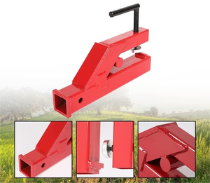 Red/Black 2" Clamp-On Hitch Pallet Fork <b>Trailer</b> Towing Adapter Forged Steel Powder Coated 800lbs Clamp on <b>Trailer</b> Hitch for Bobc - Product Image 1