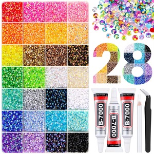 Strass en résine circulaires à dos plat de <span class=keywords><strong>3</strong></span> mm, <span class=keywords><strong>40</strong></span> ou 24 grilles, pour nail art et peinture diamant DIY colorée, produit transfrontalier très vendu - Product Image 4