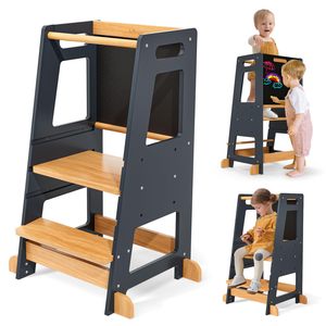 Perfetto sgabello da cucina in legno per bambini in piedi torre per bambini Tower Tower per bambini che imparano la torre per bambini piccoli che fanno un passo avanti - Product Image 6