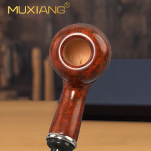 Muxiang Handmade Tobacco Pipe Fragrant Photinia Wood Free Style Long Legged Smoking Pipe - Product Image 2