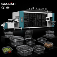 Automatische multi-station PET voedselcontainer thermoformmachine, fruit clamshell doos en dessertverpakkingsmachine