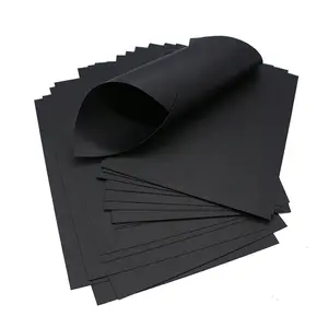Оптовая продажа, плотная Черная бумажная фотоальбом из натуральной древесной массы, складной картон