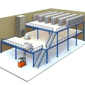 Sistema de estanterías en capas de acero para almacén, plataforma de ático de servicio pesado, estantería de ático, estantería de palés - Product Image 4