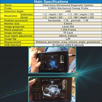 GOYOJO Portable Veterinary Ultrasound Scanner Testing Equipment for Pregnancy with Mechanical Sector Probe for Sheep and Pig