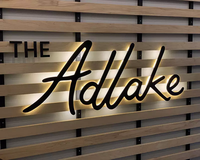 Letrero LED 3D Acrílico Personalizado con Tiras LED, Transformador Resistente a la Lluvia para Empresas y Hospitales, Decoración Exterior de Pared