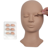 Outil professionnel de formation de Massage en Silicone souple, outil de formation de maquillage des cils, Mannequin de tête, poupée de maquillage