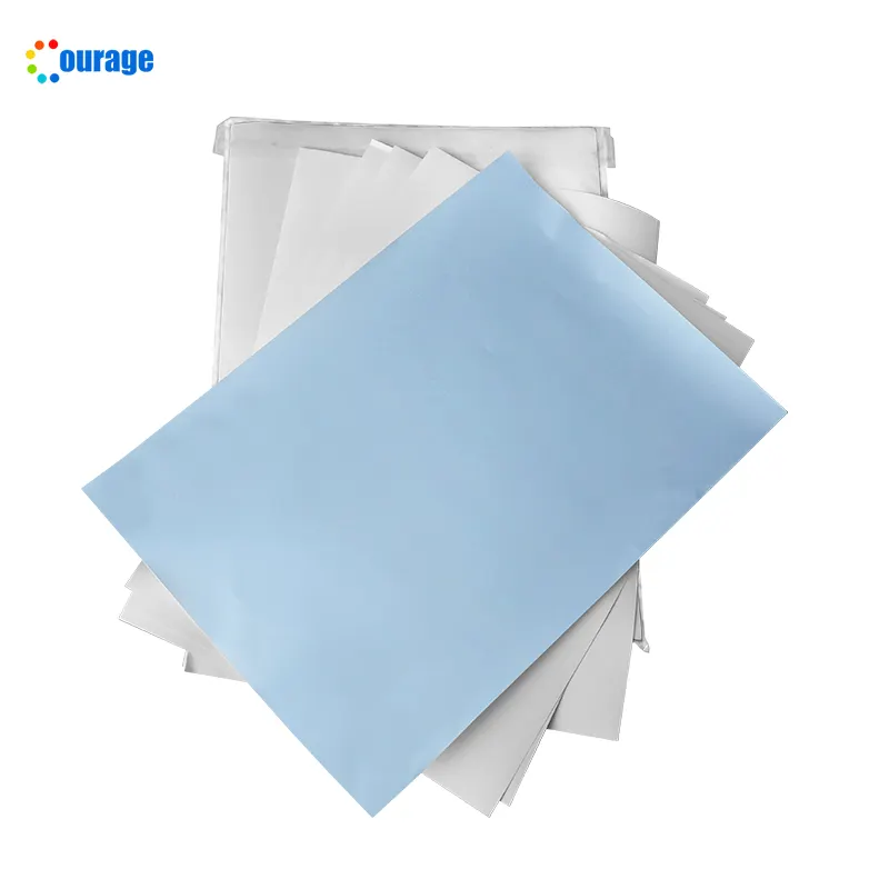 100 feuilles/paquet de papier de sublimation à dos bleu A4 transfert de chaleur