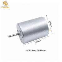 Moteur à courant continu à balais Tengli RS-370, petit modèle, 24,4 mm, 3V, 6V, 12V, 24V, 3000-20000 tr/min, balais en carbone, pour appareils électroménagers et robots