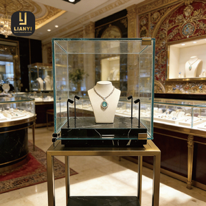 Premium Jewelry <b>Showcase</b> Custom with High Clarity Glass LED Lighting Discreet Security for High Quality Jewelry Displays - Product Image 2