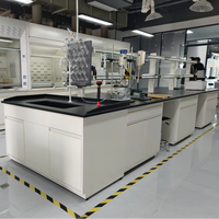 Nouvelle table de laboratoire modulaire en acier inoxydable personnalisée, résistante aux produits chimiques, pour écoles, hôpitaux et laboratoires