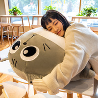 Coussin en peluche super doux rembourré de coton PP, motif dessin animé mignon, unisexe, anti-stress, cadeau pour fête d'anniversaire, décoration intérieure, sous vide