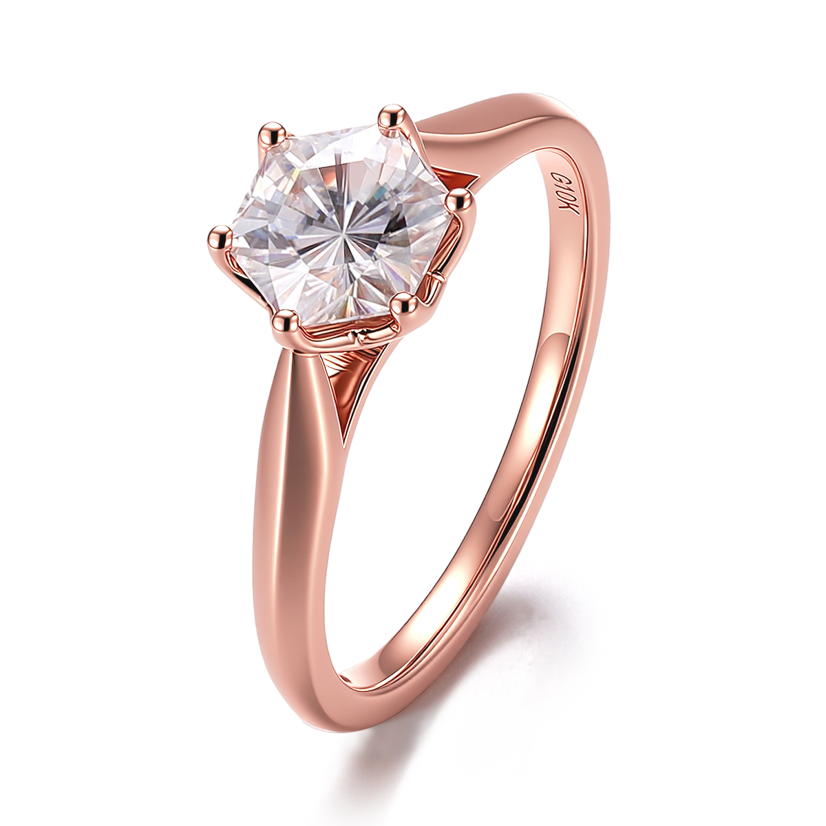 แหวนมอยซาไนต์ทอง 14K แท้