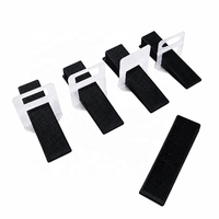 Cales de nivellement pour carrelage rouge et noir, installation facile, 0,3 mm-1 mm, avec base à clip pour le contrôle des décalages de carrelage céramique et porcelaine