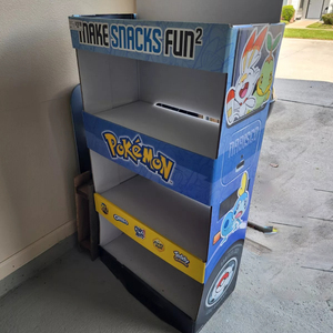 Customized <strong>CMYK</strong> <strong>Printing</strong> Portable Corrugated Cardboard <strong>Display</strong> Racks Rotating Floor Stand for Toys Promotion - Product Image 2