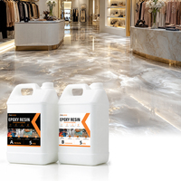 Revêtement de sol époxy transparent métallique durable sans solvant de qualité supérieure pour zones commerciales à fort trafic, travail du bois, emballage