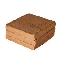 Brique de tourbe de coco de 10 cm, terreau nutritif, tourbe de coco hautement moussante, bloc de coco à faible teneur en sel, brique de fibres de coco, bloc de coco compressé