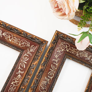 Art mural encadré en bois fait main, personnalisé, écologique, de style <span class=keywords><strong>baroque</strong></span> européen, rouge et vert, avec impression en relief et livraison rapide - Product Image 5