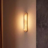 Lampes murales en marbre naturel de style moderne conçues par des designers, source de lumière LED, lumière blanche chaude à intensité variable pour salon, chambre à coucher, maison