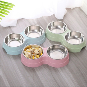 ชามอาหารแมวสแตนเลสสองชั้น กันลื่น ป้องกันการหก สำหรับแมว - Product Image 3