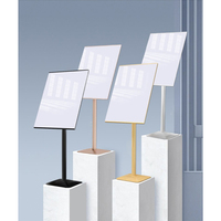 Support de signalisation en aluminium sur pied, présentoir autoportant pour menus de restaurant et publicités