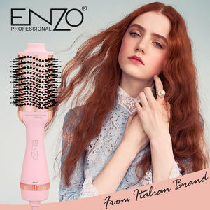 <span class=keywords><strong>ENZO</strong></span> 3 en 1 coiffure cordon d'alimentation professionnel rose Air chaud peigne lisseur électrique une étape sèche-cheveux brosse - Product Image 3