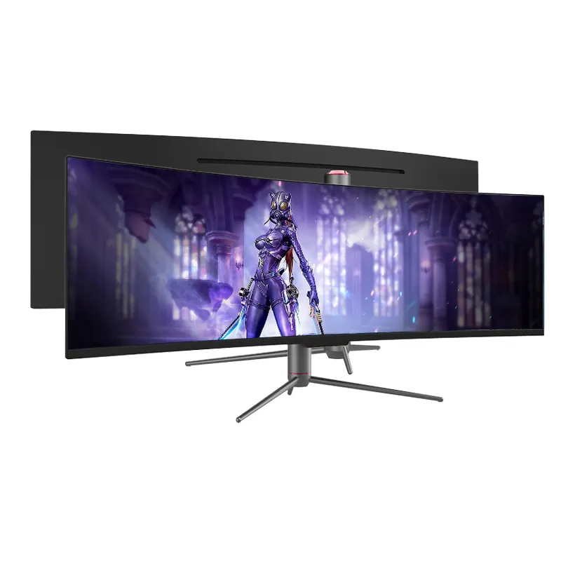 Nuovo Freesync Gsync PIP PBP DP 32:9 1MS 4K 144hz 5K 120hz 49 "Curvo Gaming Monitor