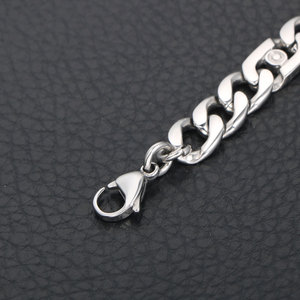Pulsera de cadena para hombre, plata tibetana, 20 cm de longitud, joyería de moda, estilo callejero, CE225 - Product Image 3