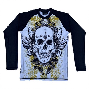 เสื้อรัดกล้ามเนื้อแขนยาว Harry Johnson ลายปีก สีดำขาว โพลีเอสเตอร์ ยูนิเซ็กส์ ลำลอง ใส่ได้ทุกฤดู ไร้ตะเข็บ - Product Image 1