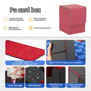 Boîte de rangement pour cartes FX 100+ en cuir PU, boîte de deck Commander, pour cartes TCG/de jeux de société sous étui, étui de rangement pour cartes TCG - Product Image 6